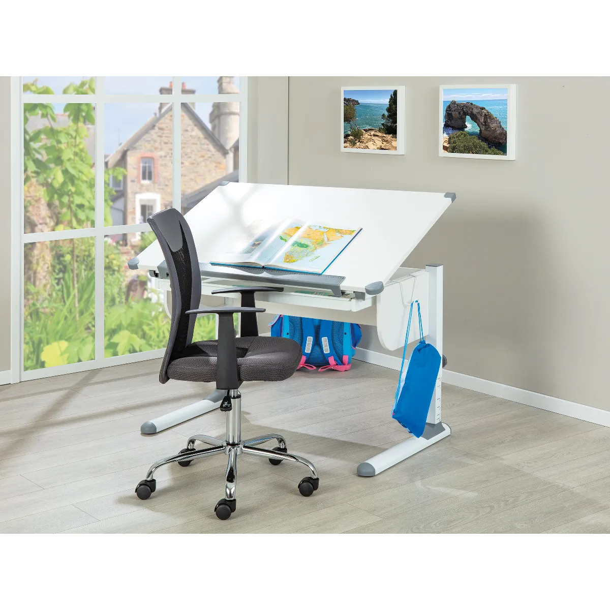 Alter Bureau réglable en hauteur - Blanc