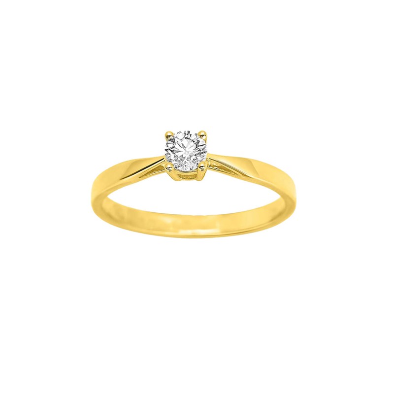 Bague Femme - Or 18 Carats - Diamant 0,23 Carats