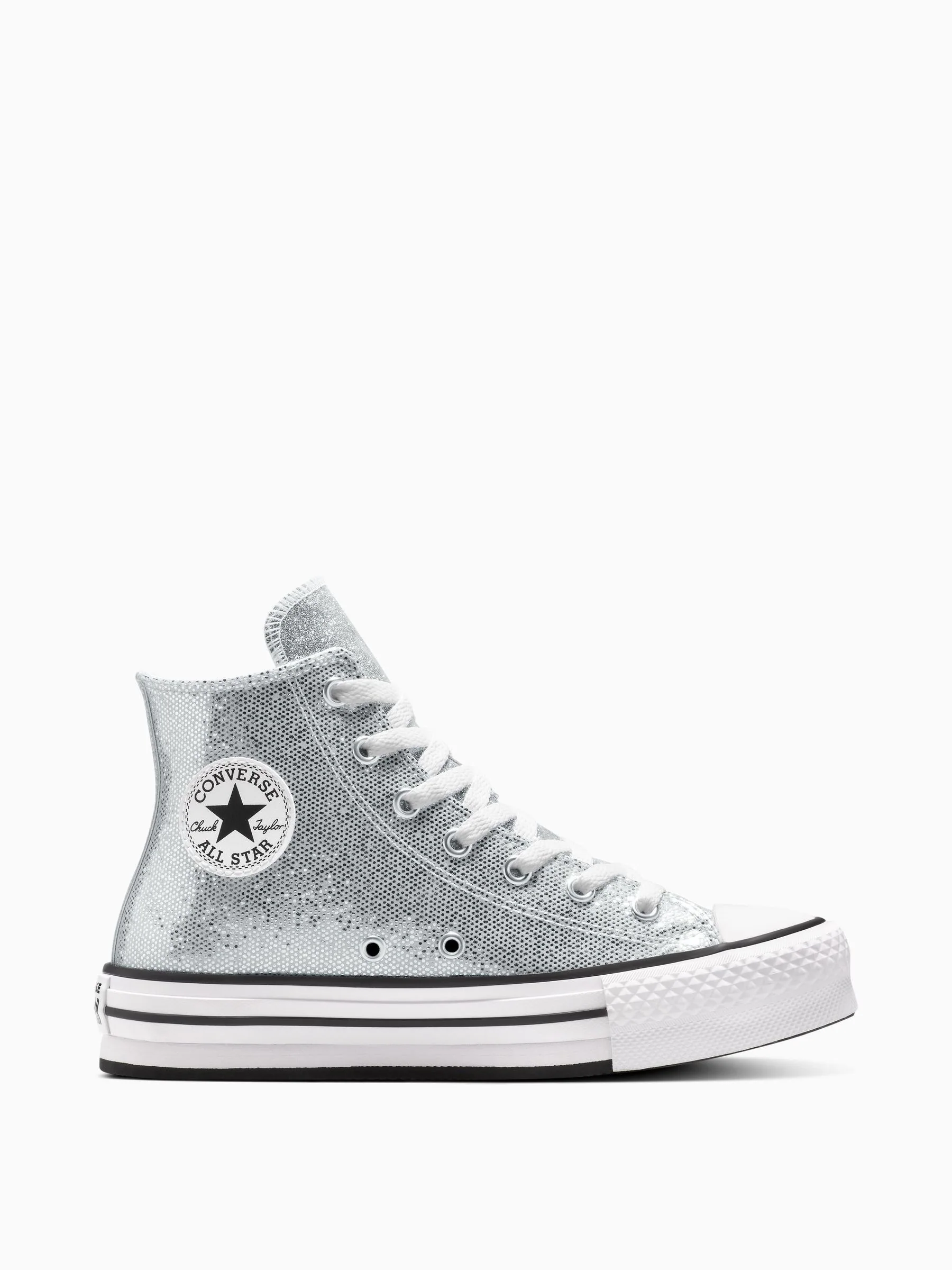 Converse Chuck Taylor Teen Lift Disco Glitter High Trainers