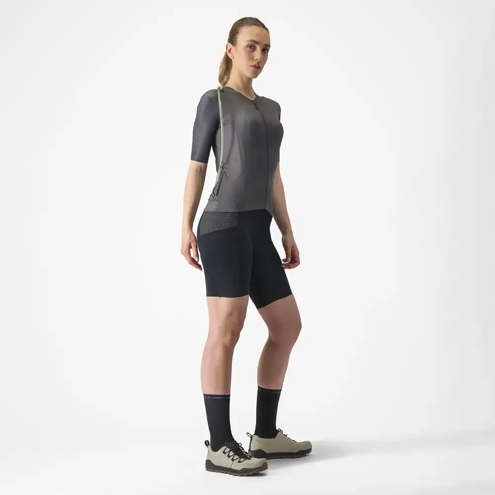 Castelli Unlimited Pro Fietsshirt Korte Mouwen Donkergrijs Dames