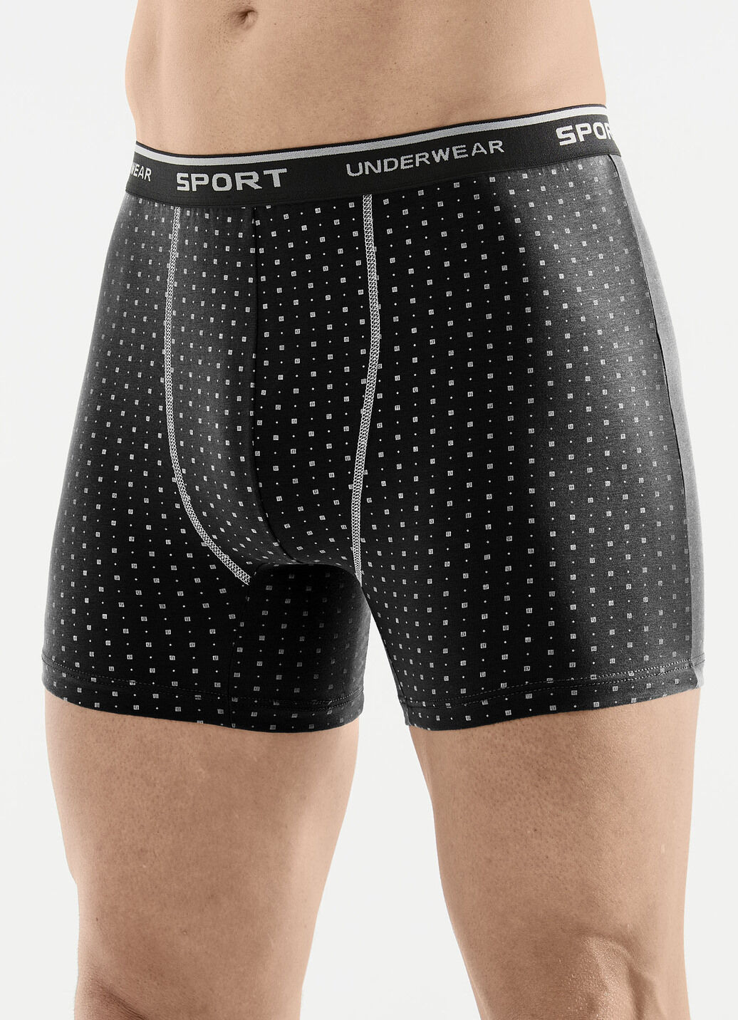 Dreierpack Pants mit Alloverdessin