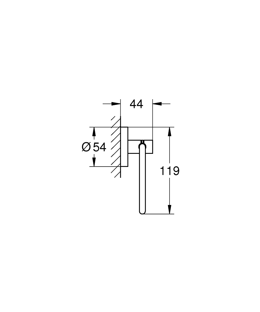 Grohe Essentials toiletrolhouder zonder klep chroom