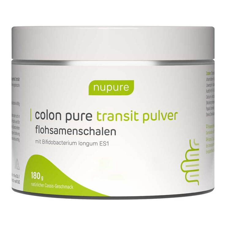 Nupure colon pure transit pulver flohsamenschalen, 180 g