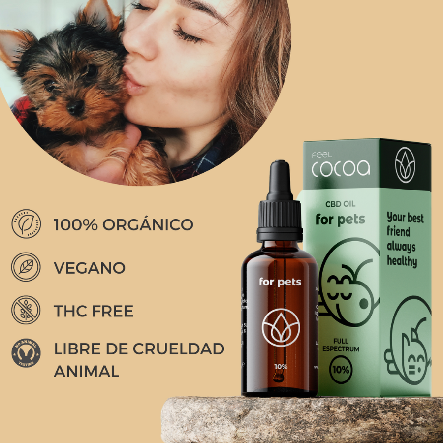 Óleo de CBD Feel Cocoa 10% para Cães e Gatos | 10 ml