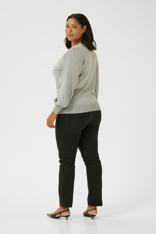 Kaffe Curve KCloni Knit Pullover Grey melange
