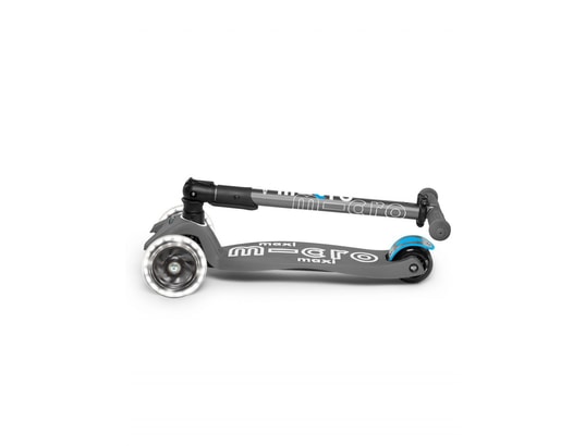 MICRO - Trottinette maxi deluxe pliable led - gris volcan