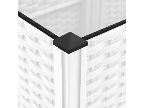 Jardinière bac lit surélevé blanche 80 x 40 x 136 cm 02_0038305