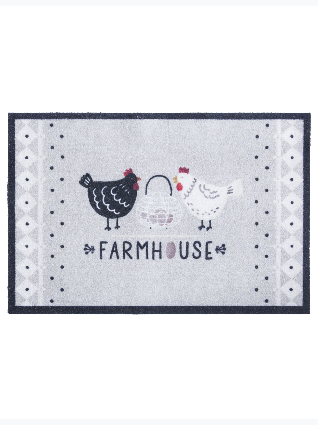Tapis de cuisine décor poules