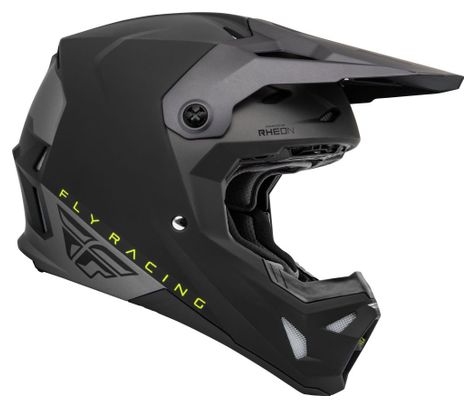 Casque intégral Fly racing Fly Formula CP Slant Noir / Gris / Jaune Fluo