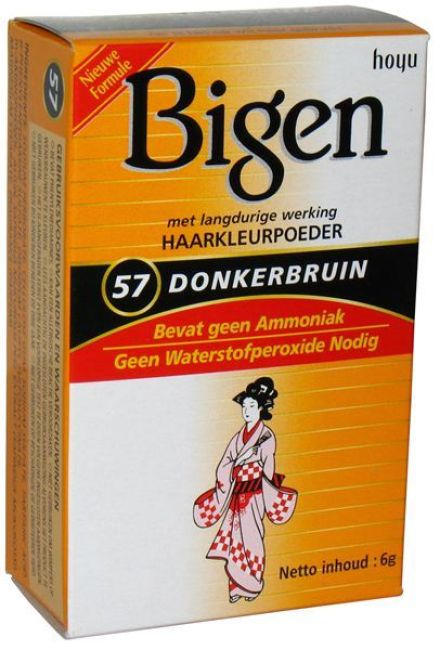 Hoyu Bigen Permanent Haarkleurpoeder Donkerbruin Nr.57