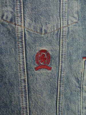 Jaqueta jeans trucker Crest Boxy Fit para ambos os sexos