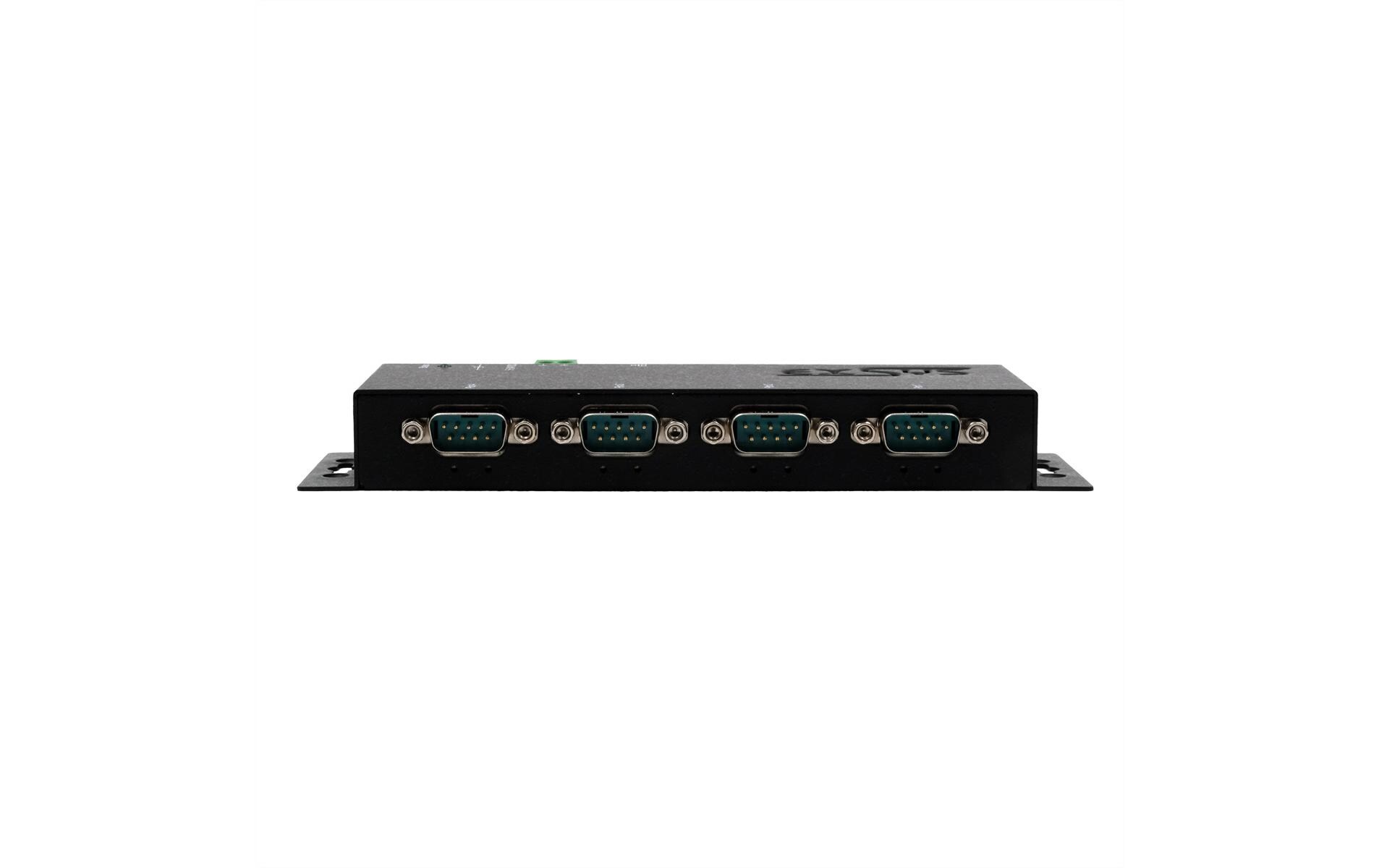 Serieller Geräteserver EX-6124-2PoE 4-Port-RS-232/422/485<br>Ethernet PoE zu 4x RS-232/422/485 port, inkl. 12V/3A Netzteil