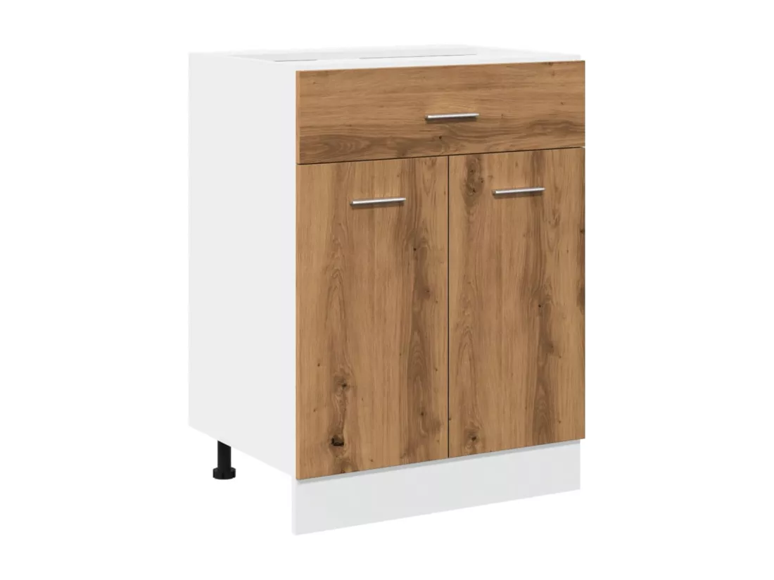 Armoire de plancher à tiroir chêne artisanal 60x46x81,5 cm