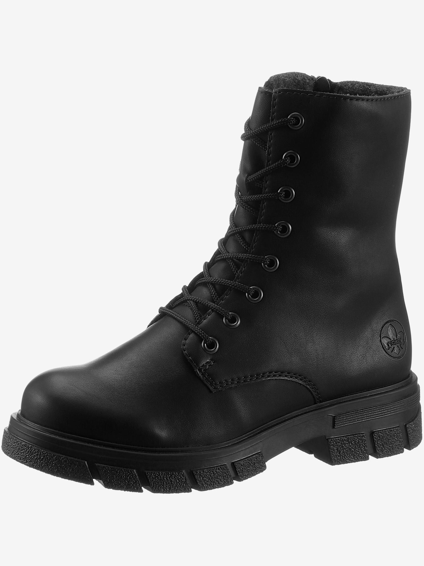 Bottines à lacets laçage et glissière