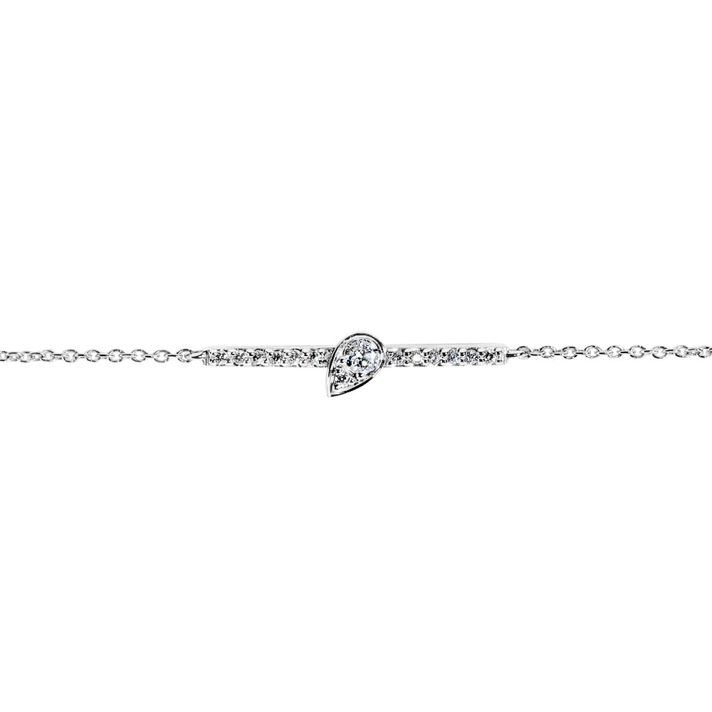 Bracelet Drop Or Blanc Diamant