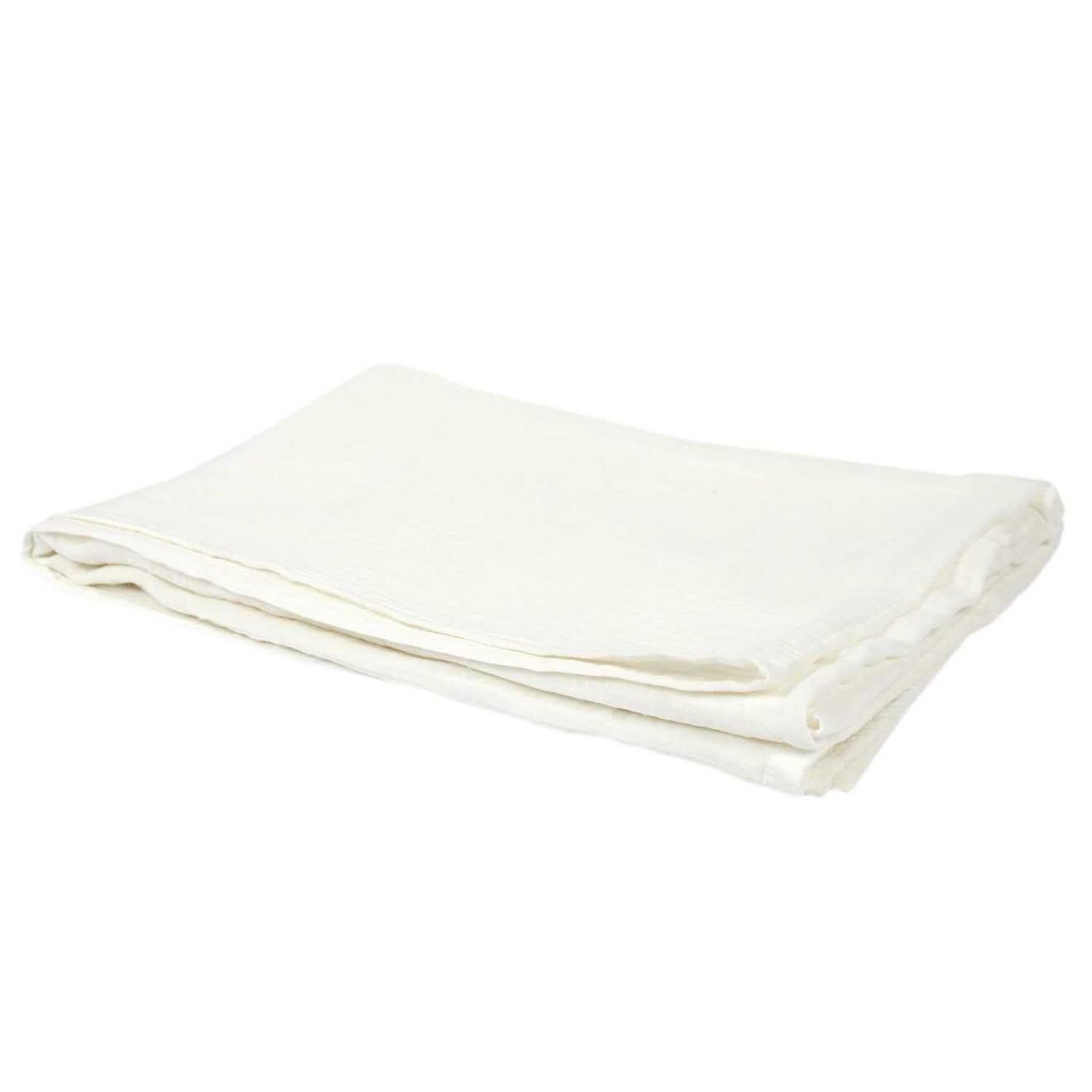 Home Deco Factory Plaid en gaze de coton blanc - 120x150 cm