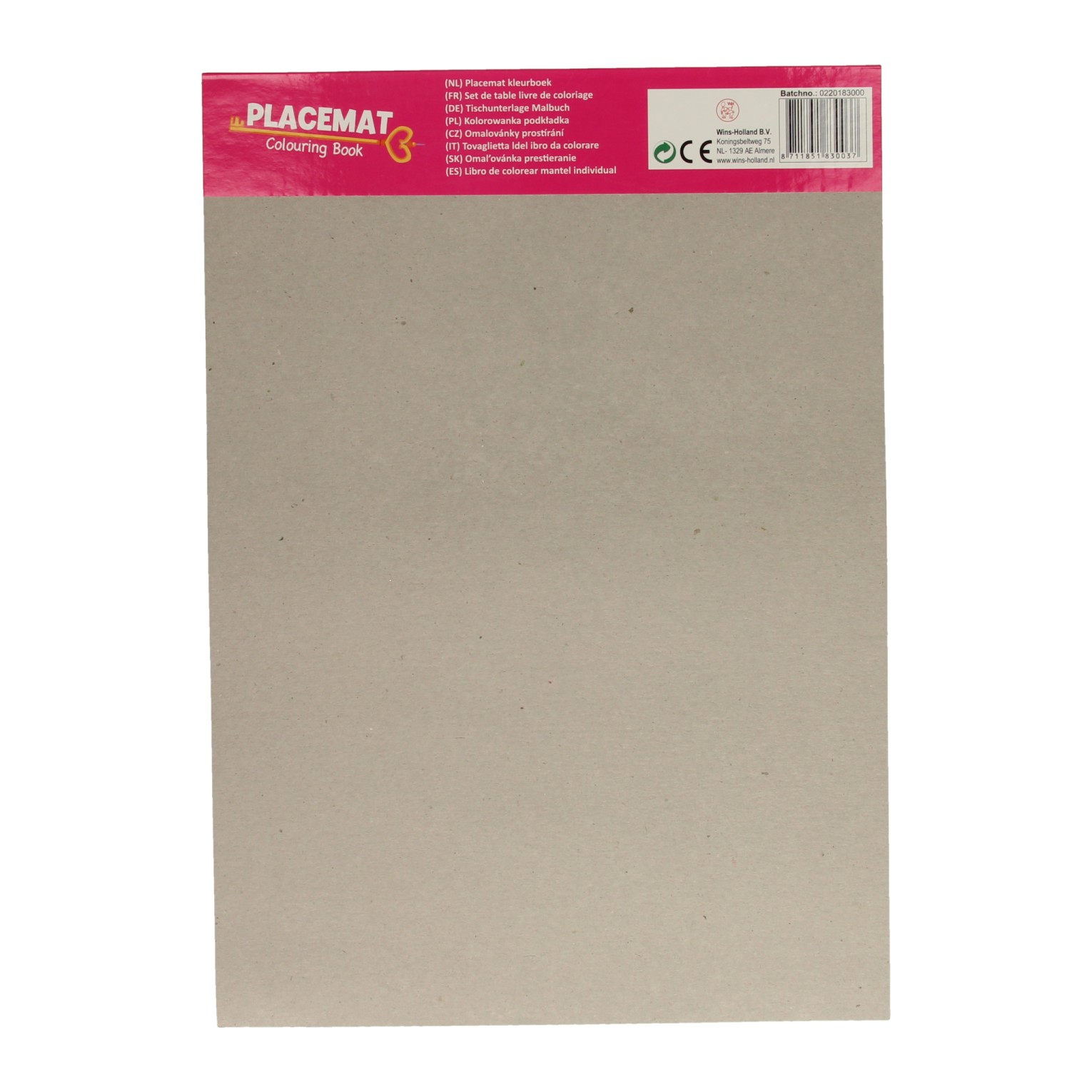 Placemat Kleurboek - Eenhoorn