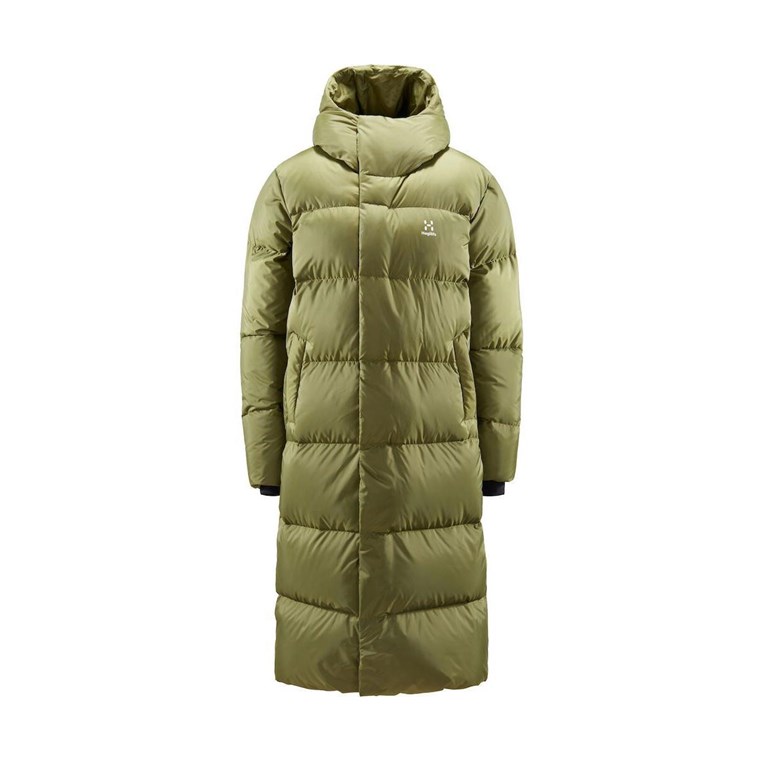 Haglöfs Long Down Parka Women Olive Green