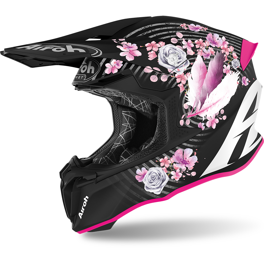 Airoh - Casque Twist 2.0 Mad Noir Mat / Rose / Blanc