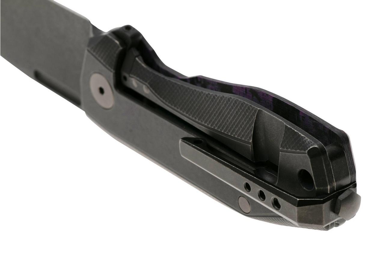 LionSteel Nano NA01-PH CPM MagnaCut, Old Black Purple Haze FatCarbon zakmes