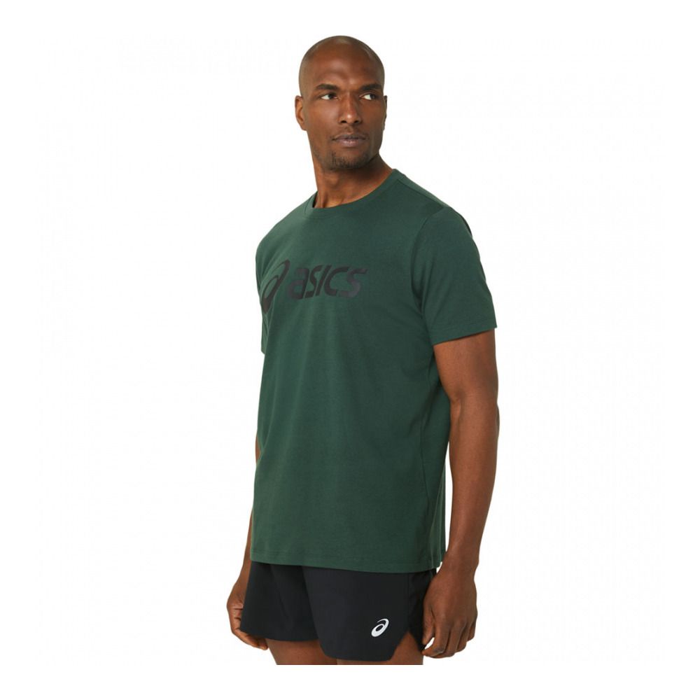Asics ASICS BIG LOGO - Tee-shirt Homme rain forest/performance black
