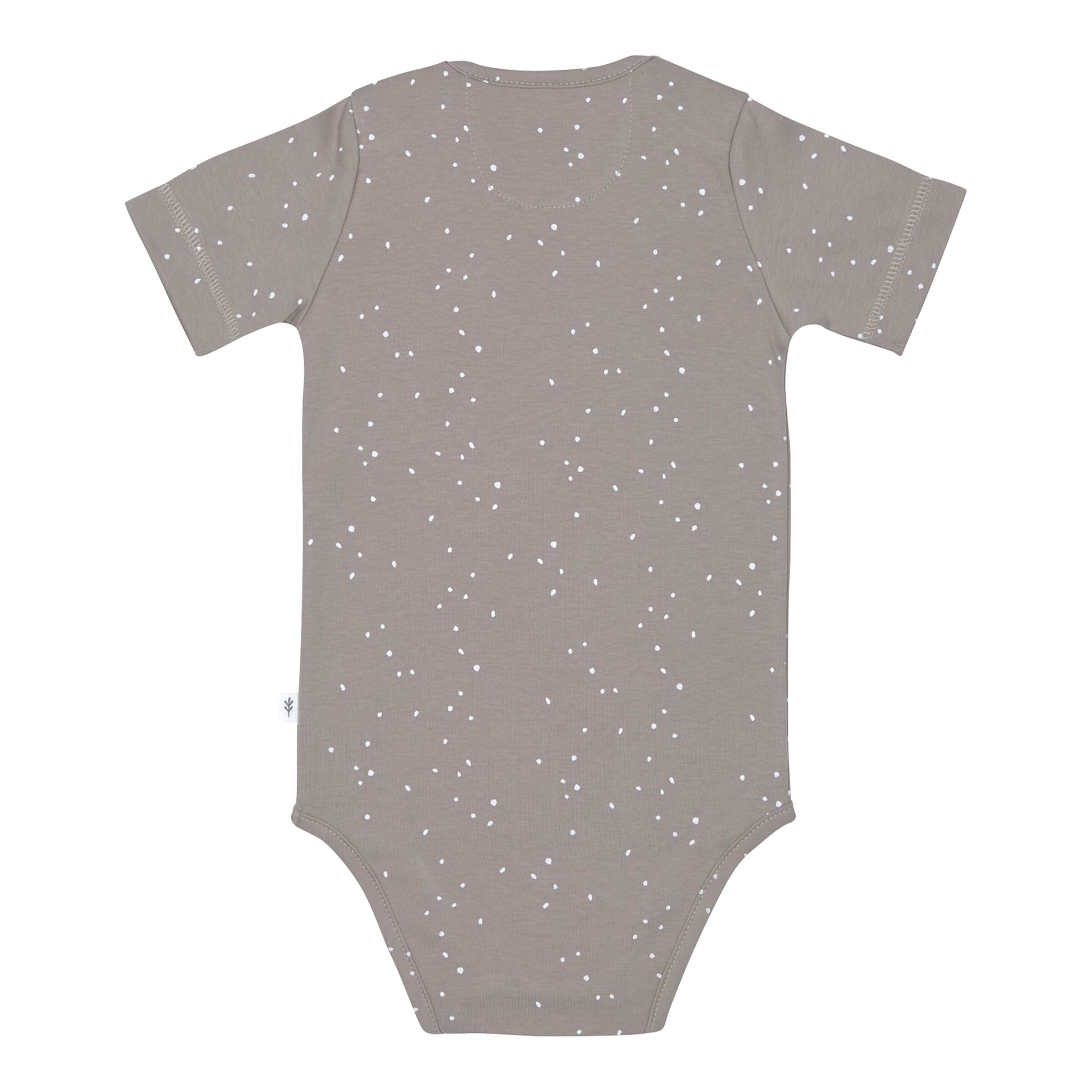 Lässig Body / Wickelbody kurzarm Punkte taupe
