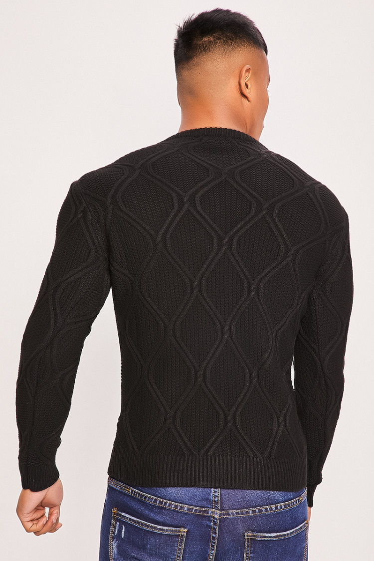 Pull en maille noir