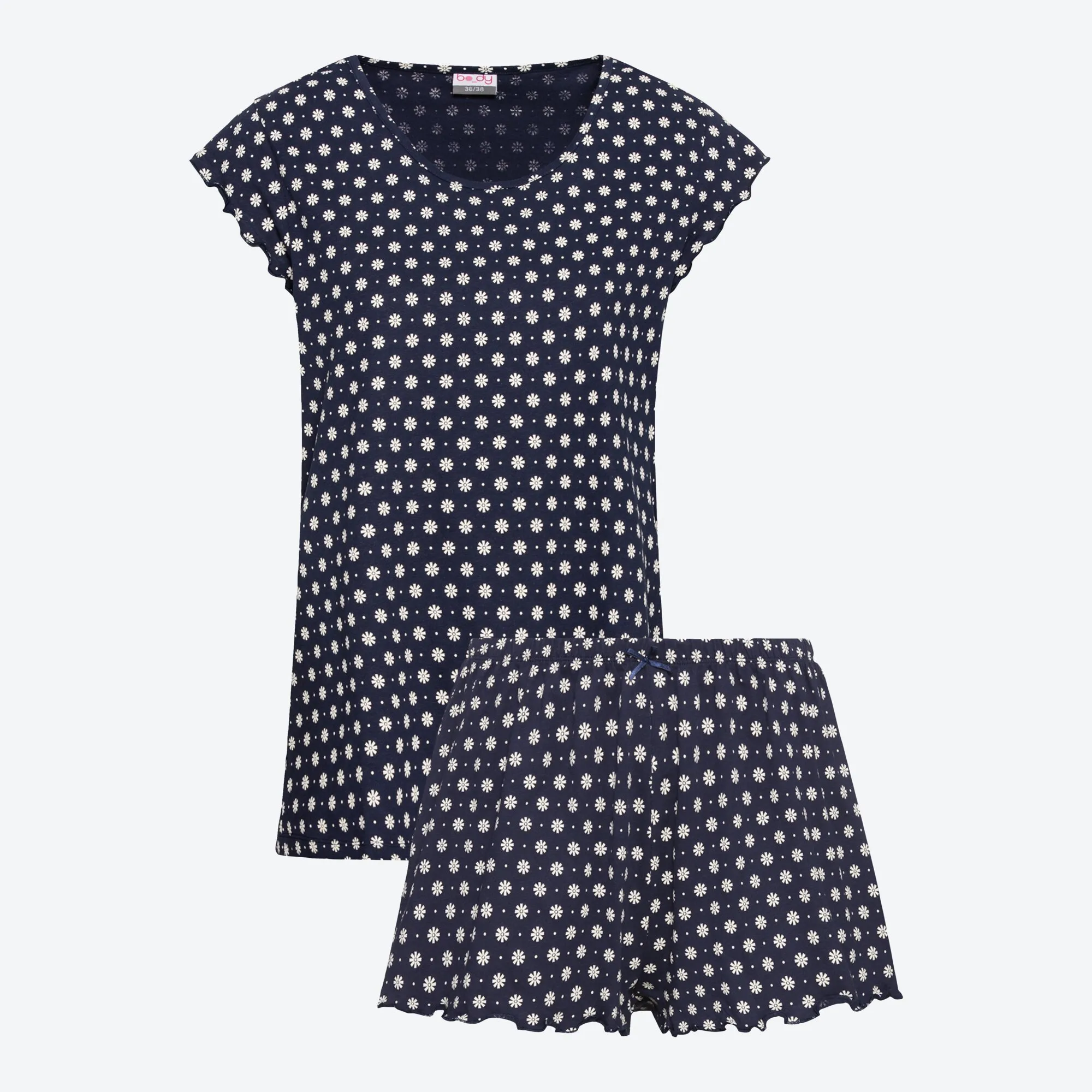 Damen-Shorty mit Gänseblümchen, 2-teilig