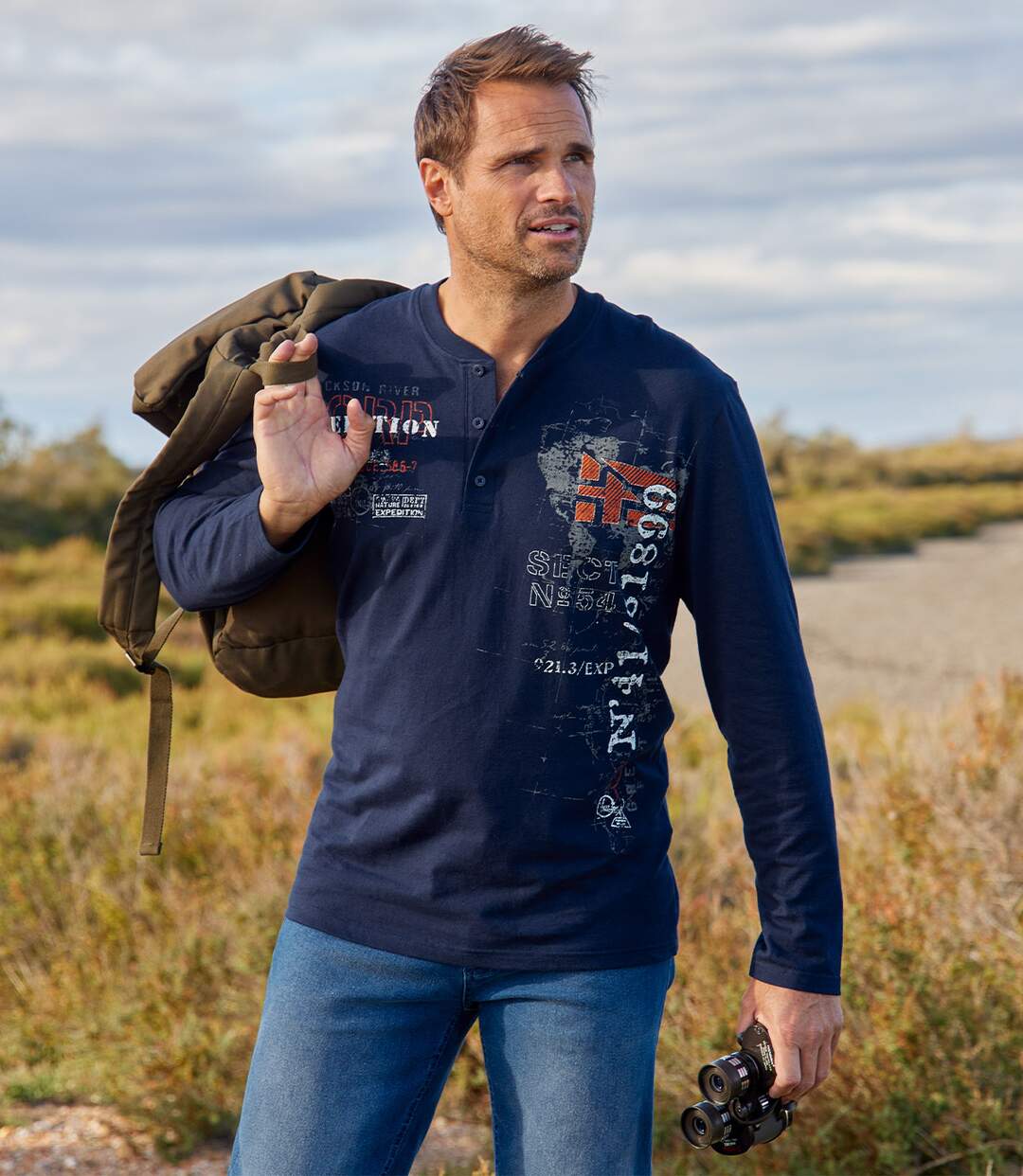 Lot de 2 Tee-Shirts Col Tunisien Expedition