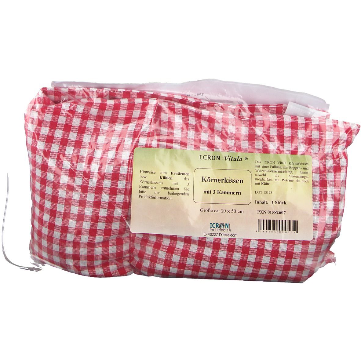 ICRON Vitala® Körnerkissen mit 3 Kammern 20 x 50 cm