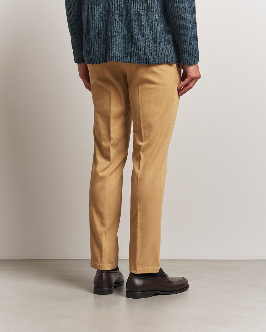 Boglioli Cotton Twill Trousers Beige