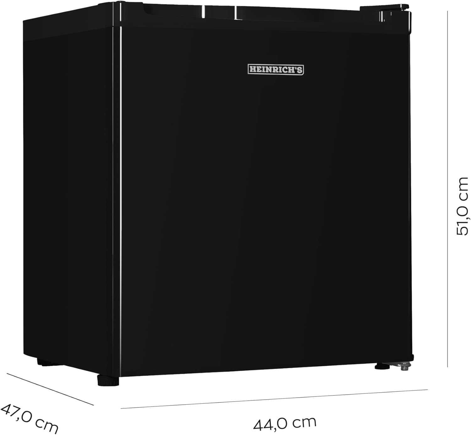 HEINRICHS Mini Gefrierschrank 33L klein kompakt leise:40dB Gefrierbox; wechselbarer Türanschlag; mini Tiefkühltruhe bis zu -18°C,Tiefkühlschrank,perfekt für Büro Camping Outdoor Heinrich´s (schwarz)