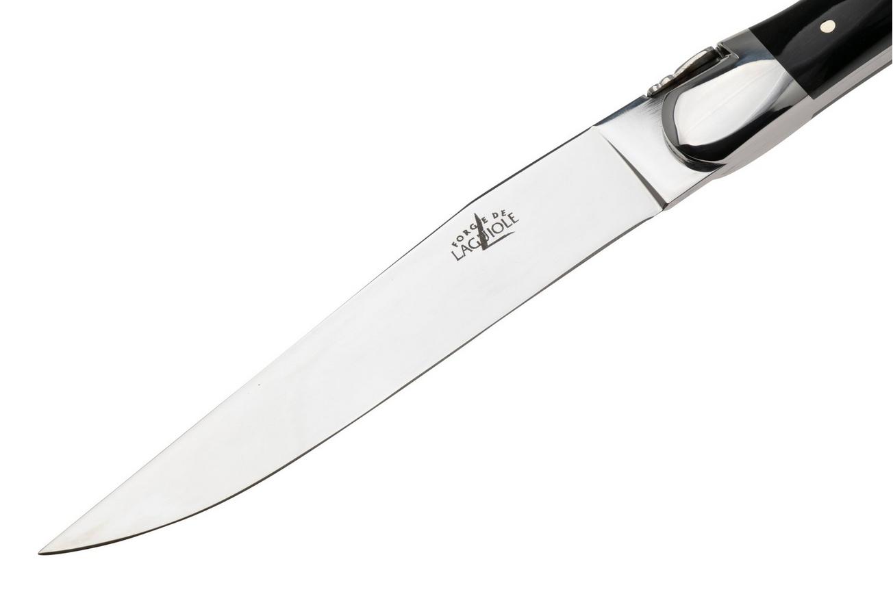 Forge de Laguiole Knife and Fork TF2MINBF Dark Horn, 2-delige bestekset, gepolijst