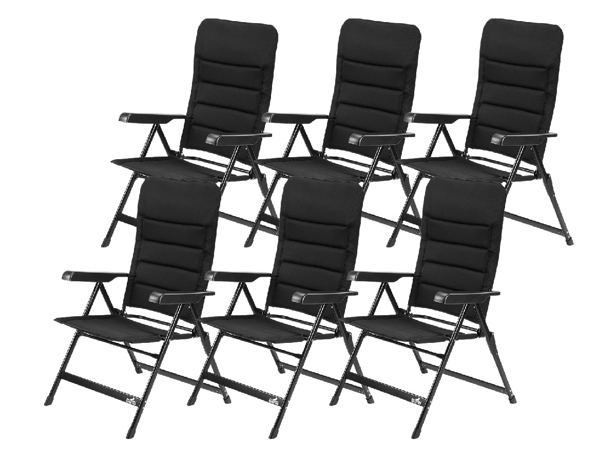 Bardi 7 standen Black luxe klapstoel - set van 6