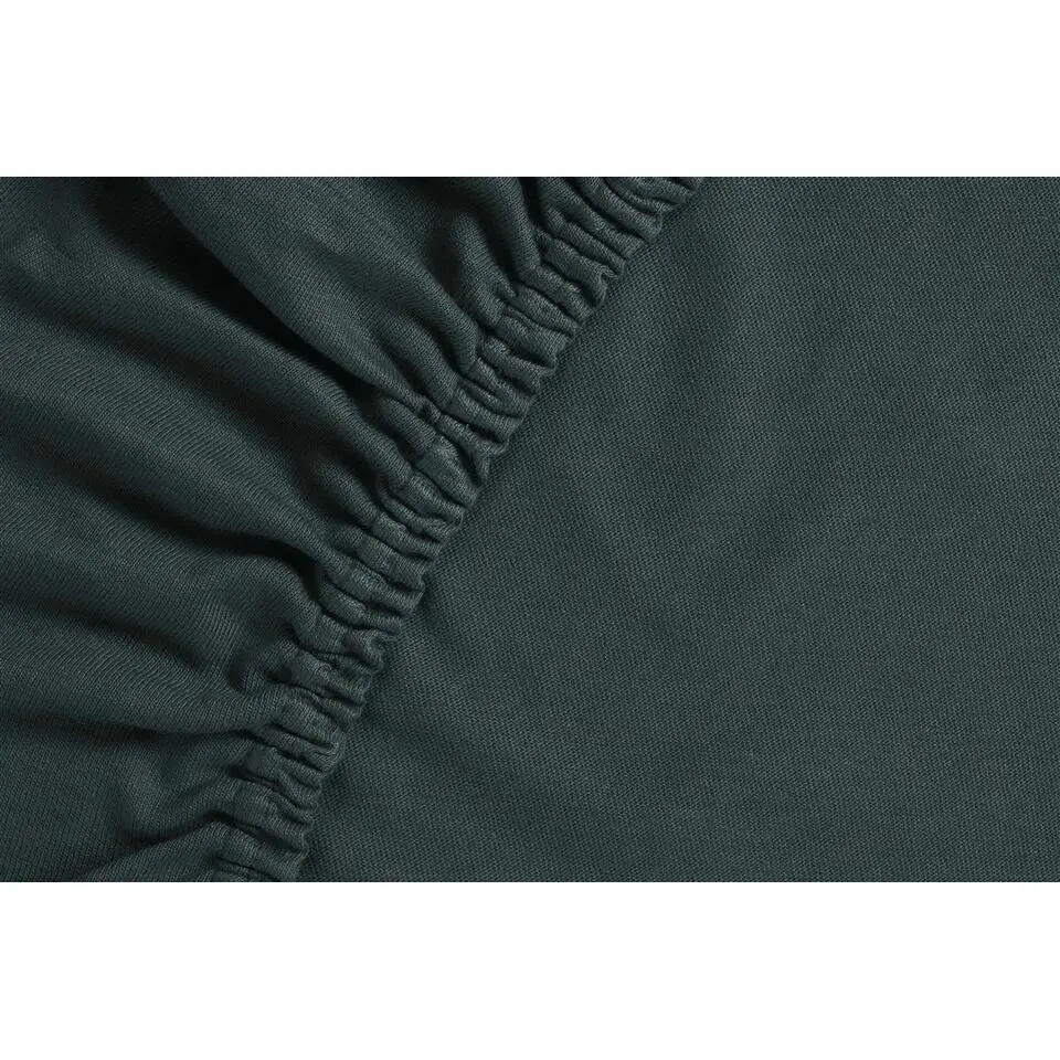 Ambiante Jersey - Hoeslaken - 200x200/210 - Donker Groen