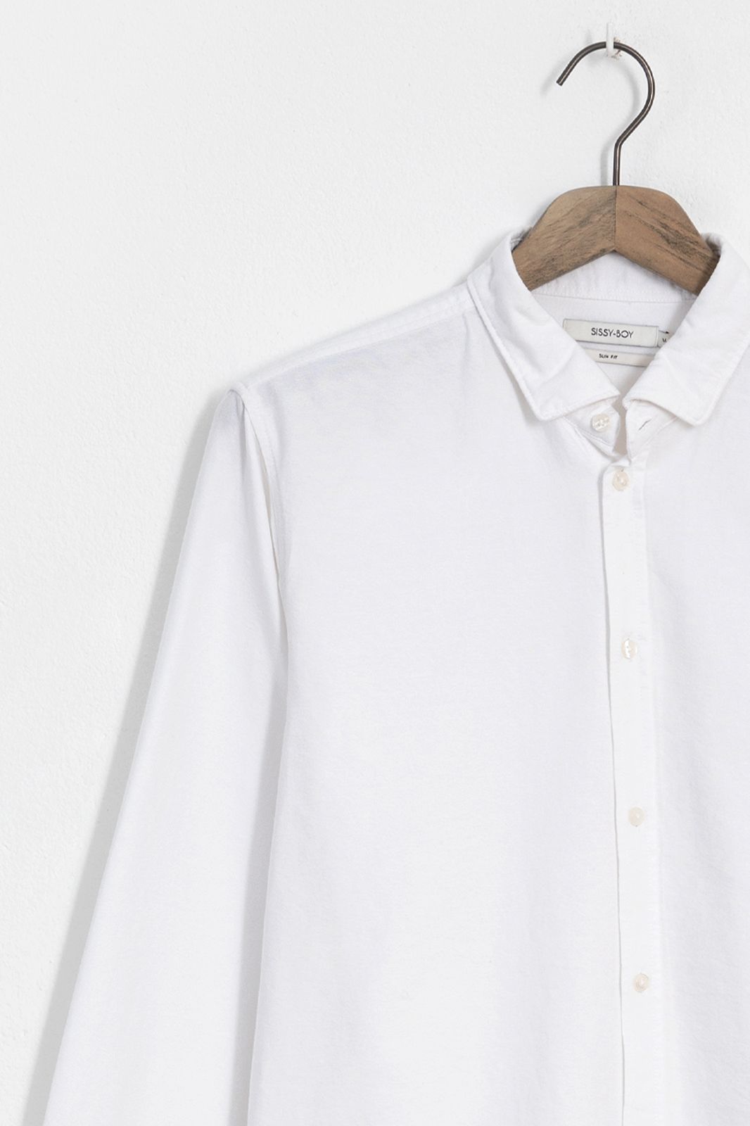 Wit katoenen Oxford overhemd