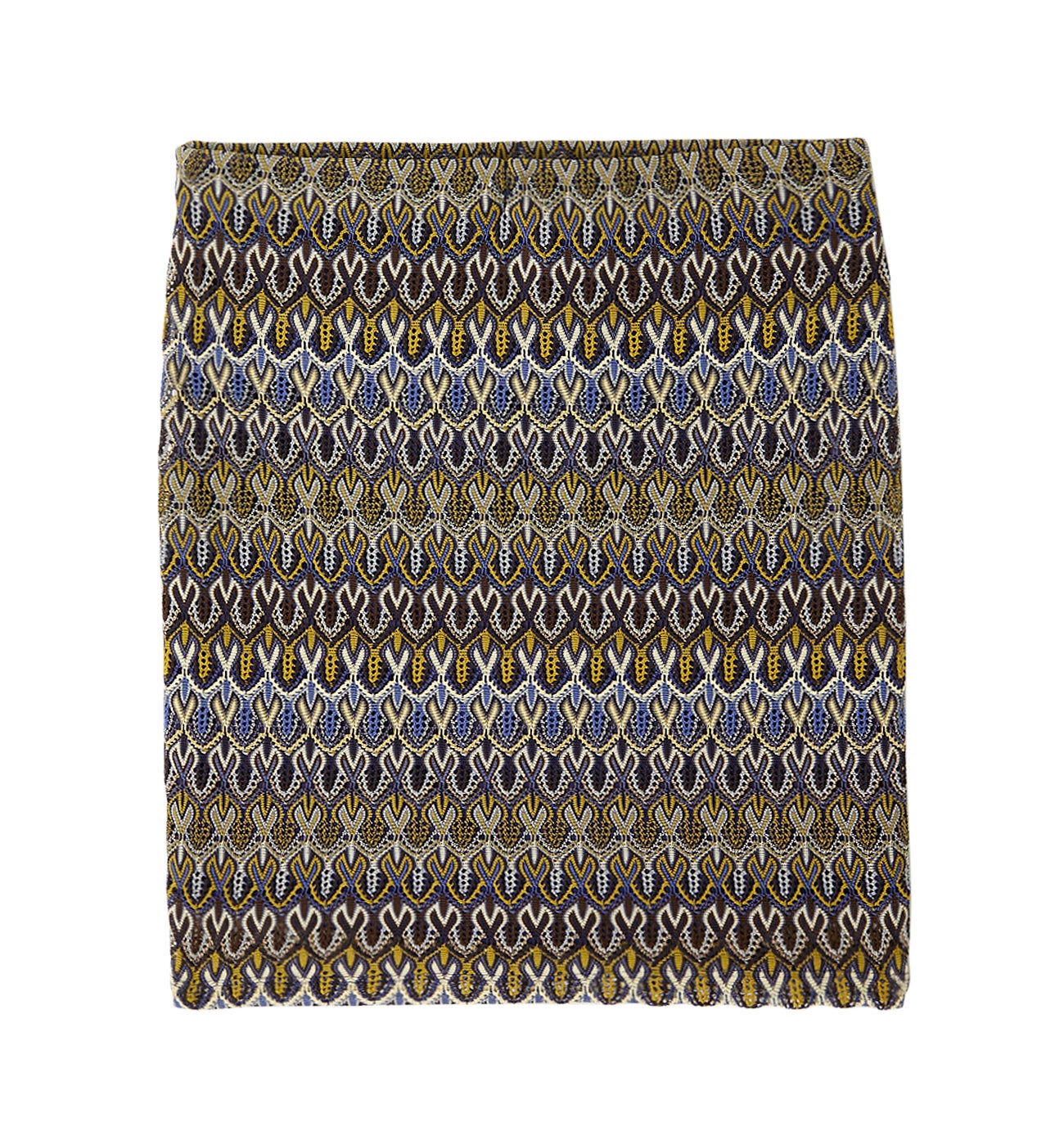 Jupe courte en maille dentelle - Imprimé kaki