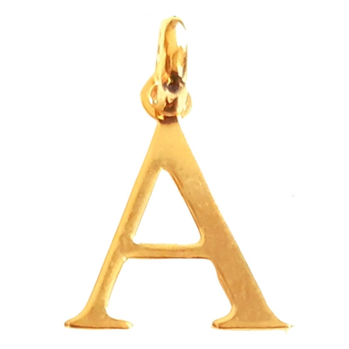 Pendentif Initiale simple lettre A en plaqué or