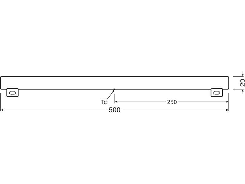 OSRAM Röhre LEDinestra Base, 6W, S14 s, Warmweiss Stabförmige LED-Lampen
