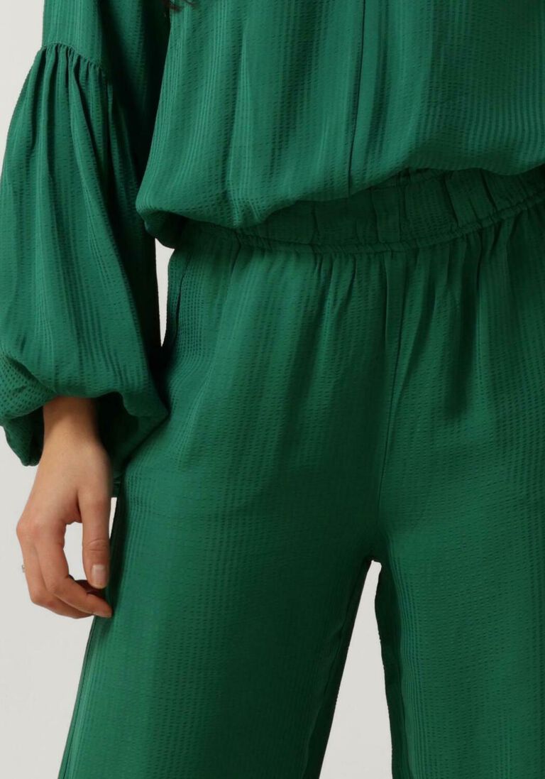 BY-BAR groene by-bar wijde broek robyn satin stripe pants