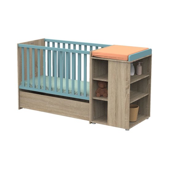 Nova new tiroir sur roulettes pour lit combiné évolutif   Bois        de               Sauthon Baby's Sweet Home