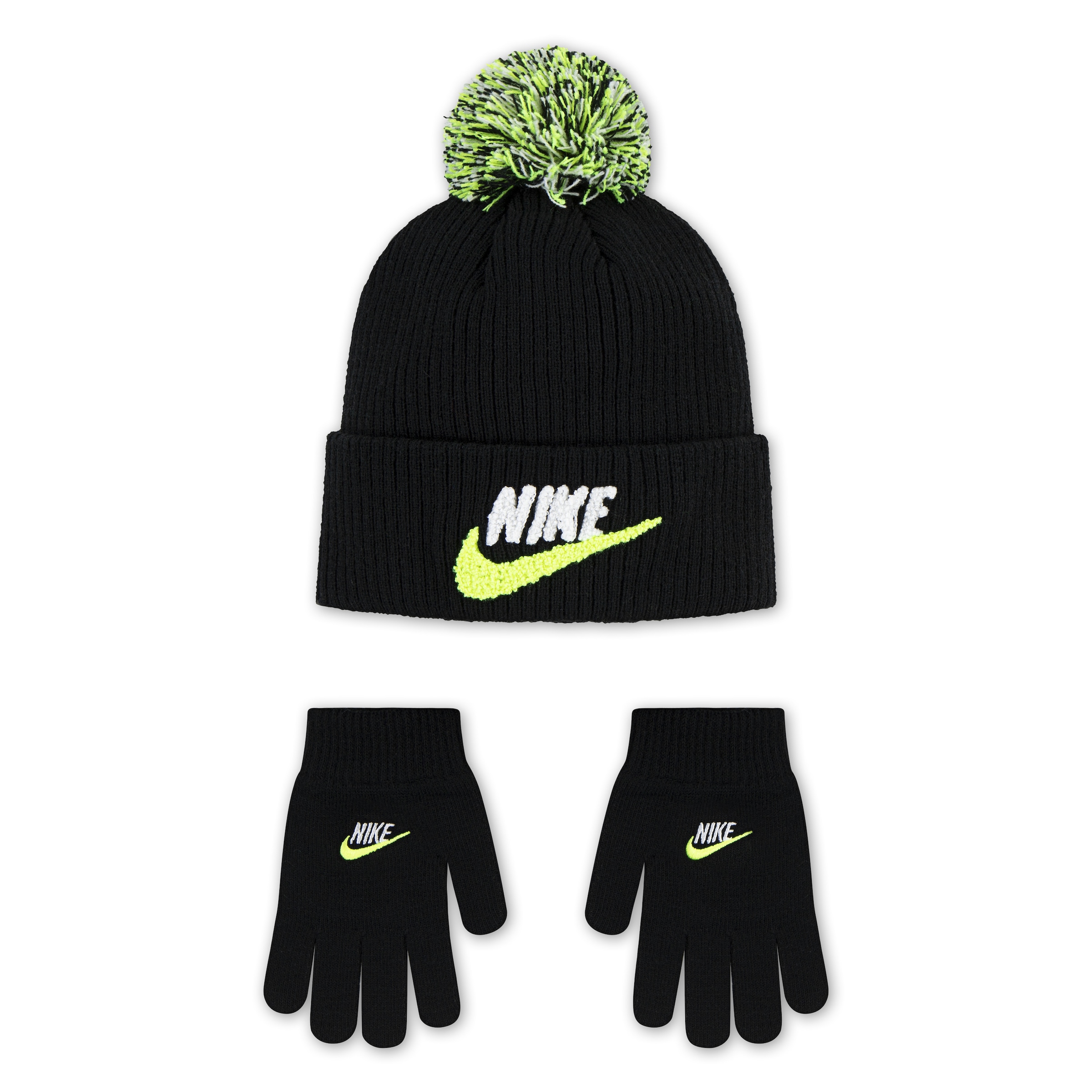 Nike Sportswear Beanie »und Handschuhe Set NAN CLUB CHENILLE PEAK BEANIE«, 2 Stk. für Kinder