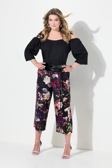 Culotte, Wide Legs, Alloverdruck