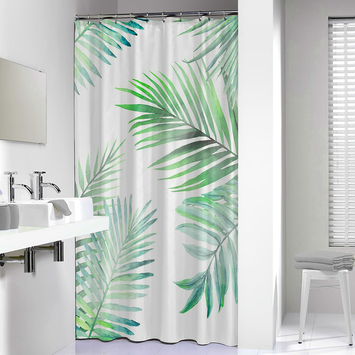 Sealskin douchegordijn leaves 180x200cm groen/wit