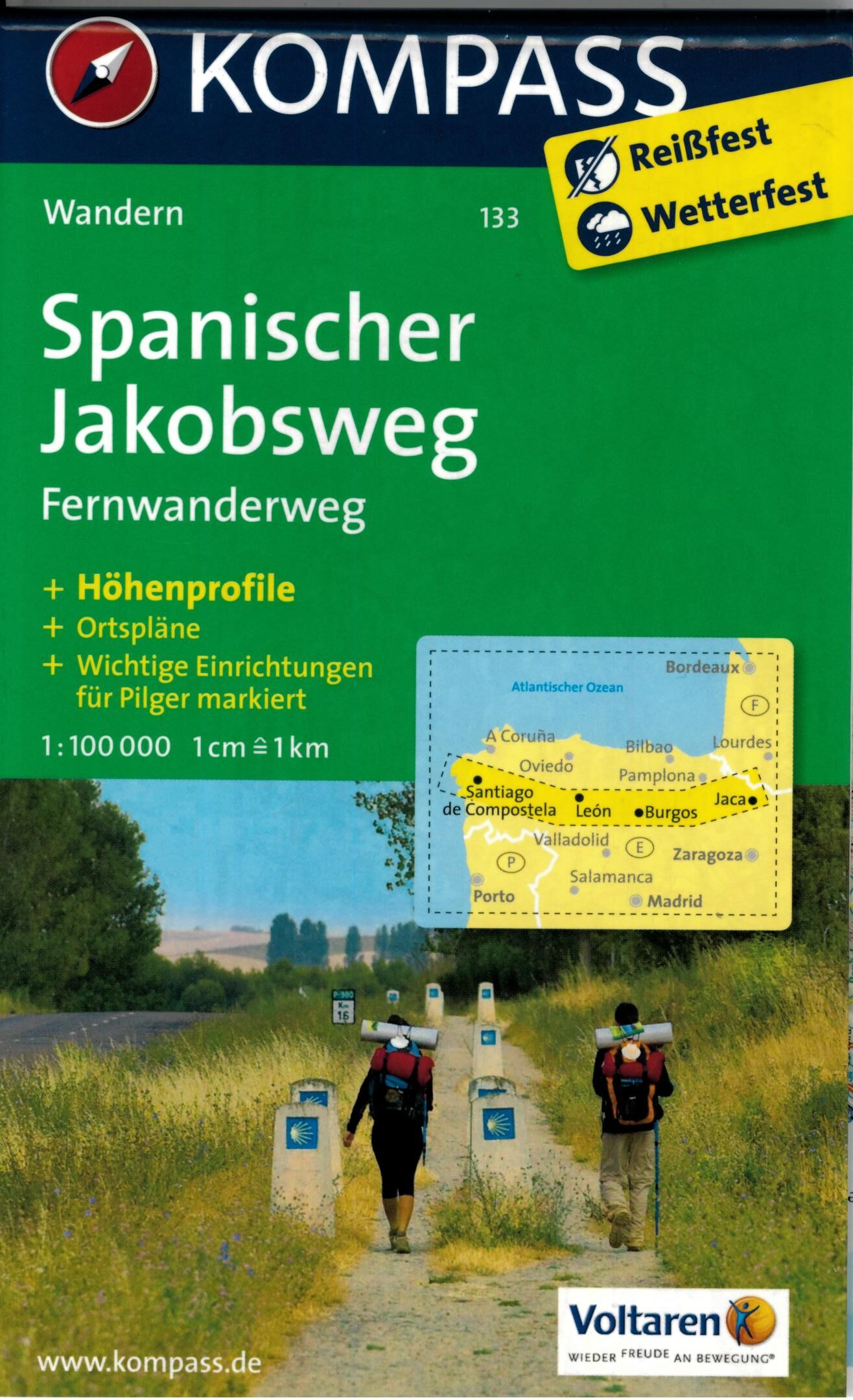 KOMPASS - 133 SPANISCHER JAKOBSWEG 1 100 000