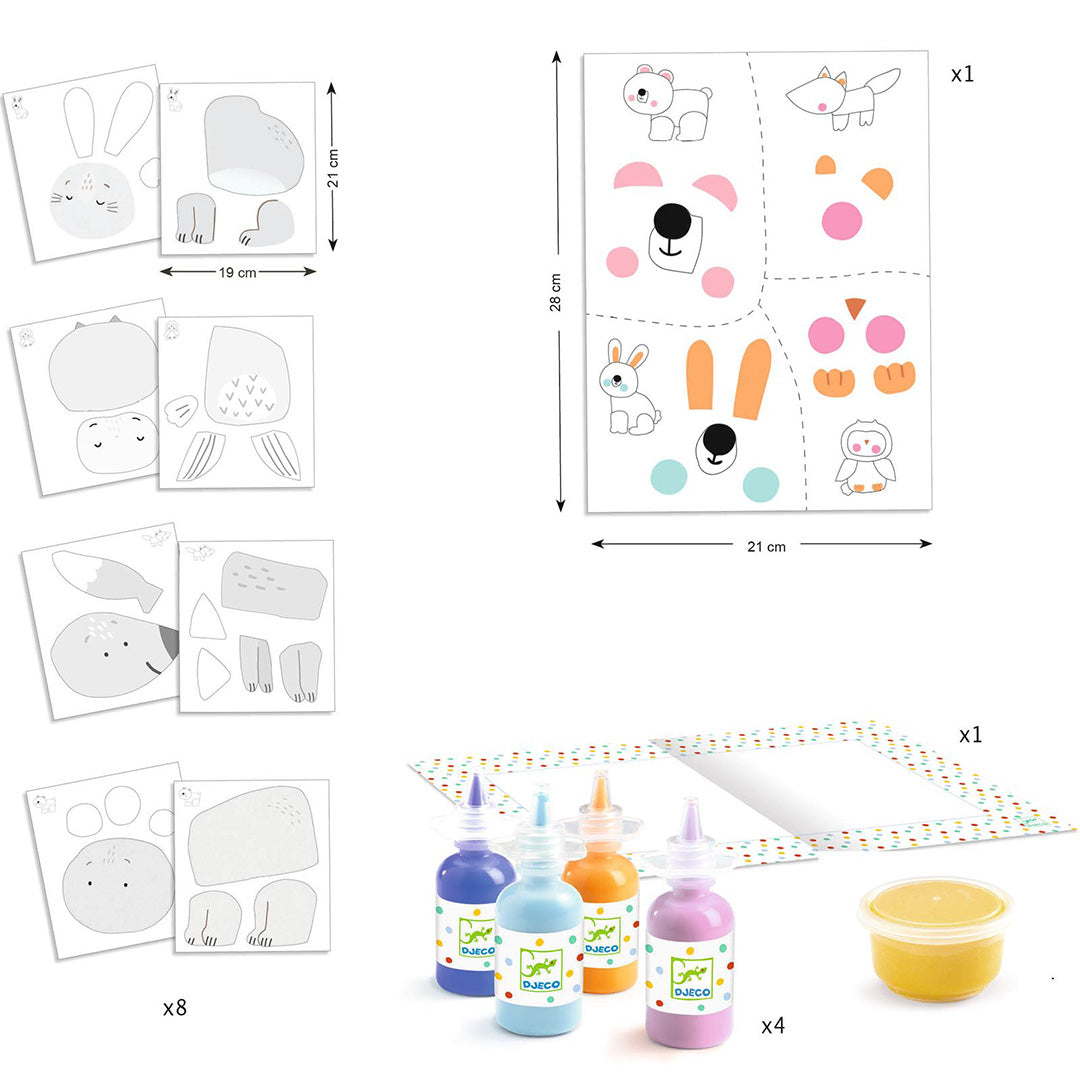 djeco knutselset vingerverf messy fun