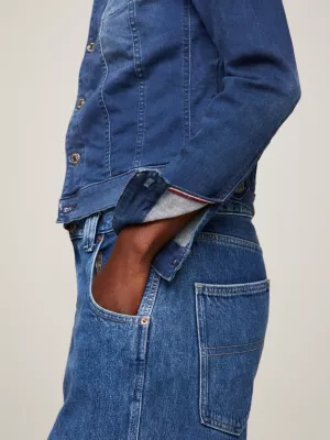 Jaqueta jeans slim fit de algodão orgânico