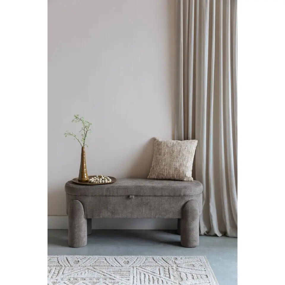 Housecraft Orly Bankje met opbergruimte 113 cm - Grijs