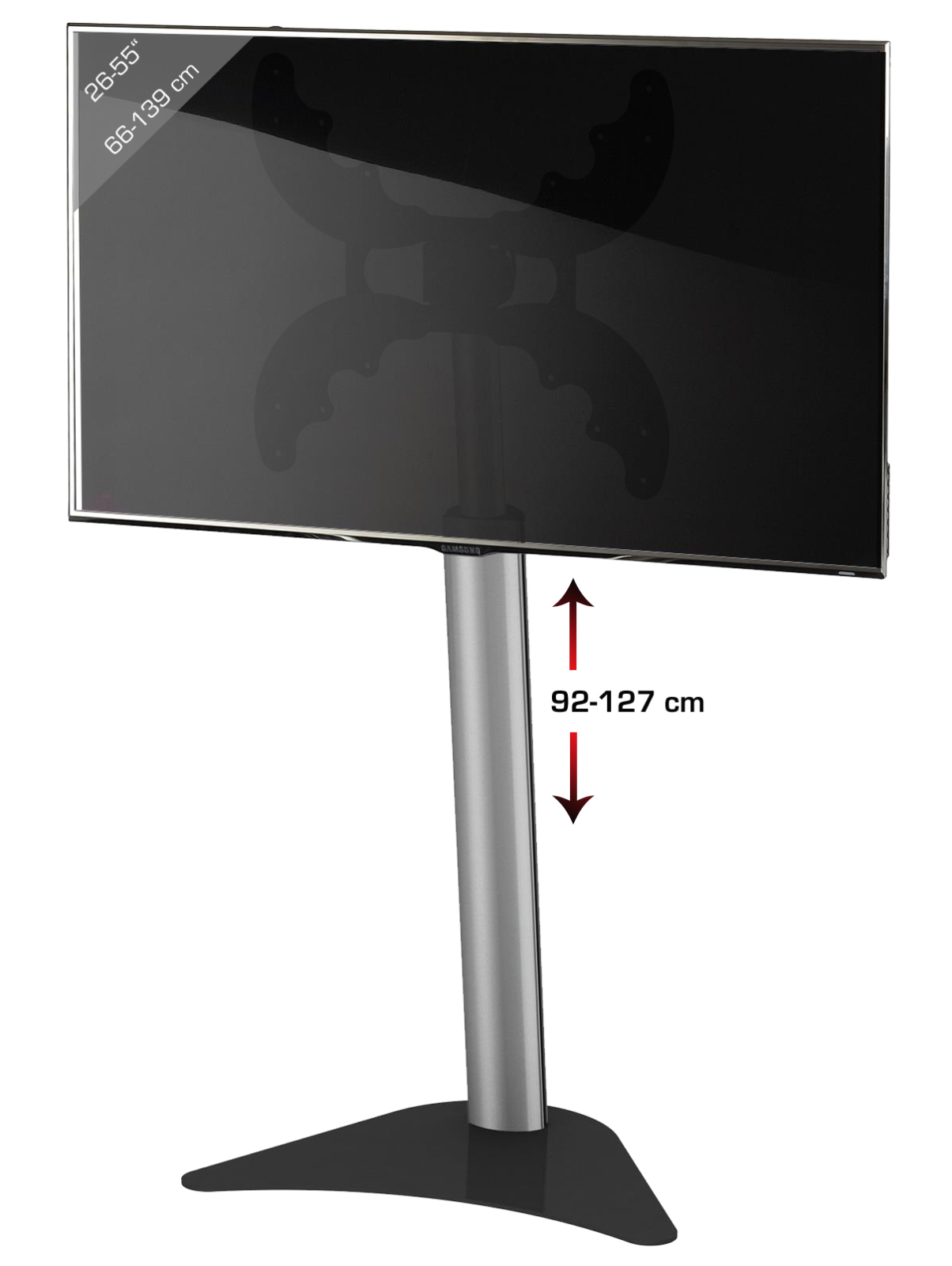 TV-Standfuß Coscal Maxi - silber - höhenverstellbar
