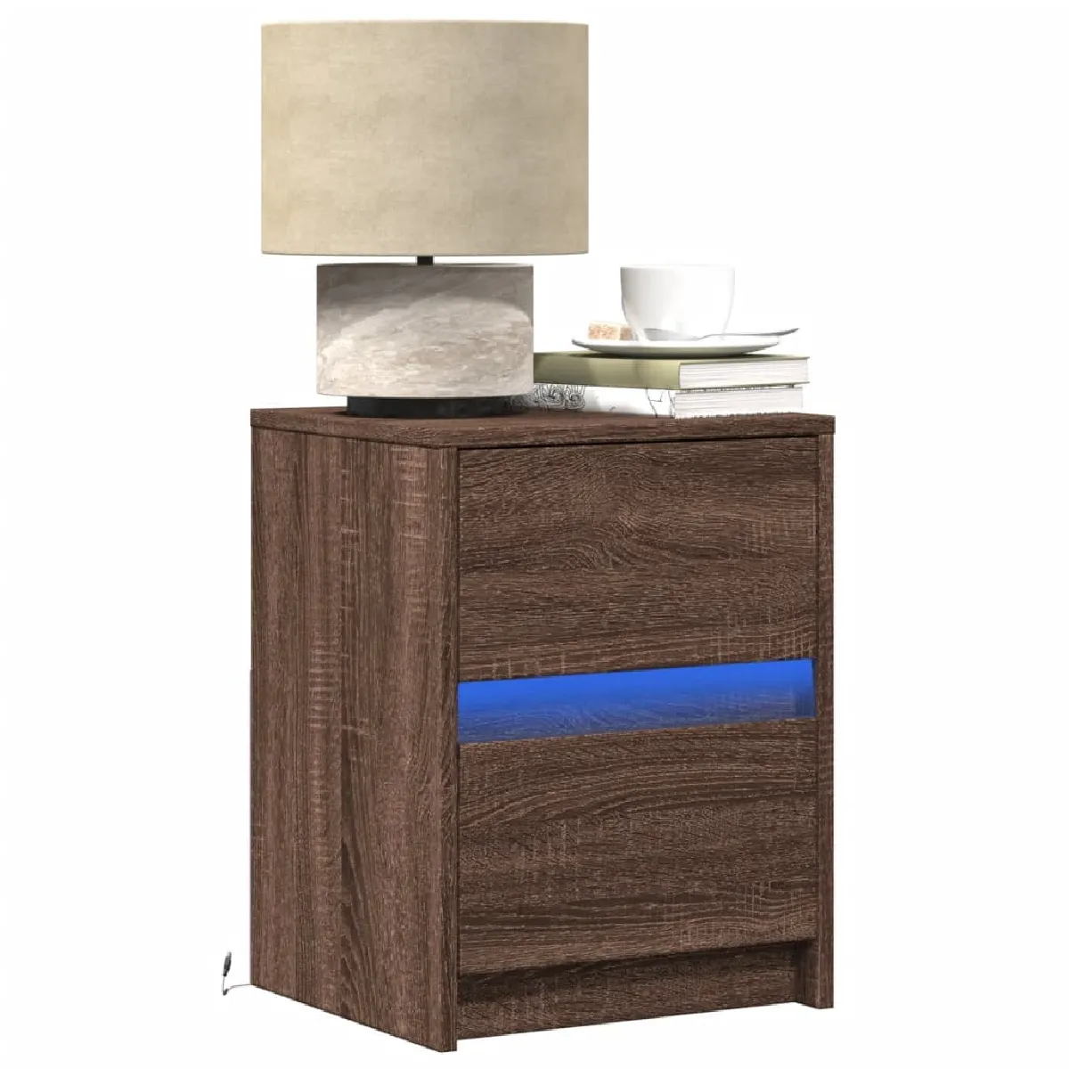 vidaXL LED - Chêne marron